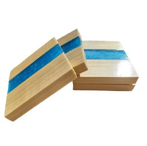 ชุดแผ่นรองแก้ว/เสื่อทำจากเรซินสีฟ้าลายหินอ่อนตกแต่งโต๊ะในห้องครัวสำหรับใช้ในบ้าน - Product Image 3