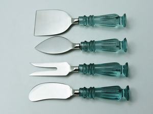 Stainless Steel High Quality Flatware Cutlery Set Top Quality Acrylic Handle Steel Cheese Custom Design Color and Packing - Product Image 2