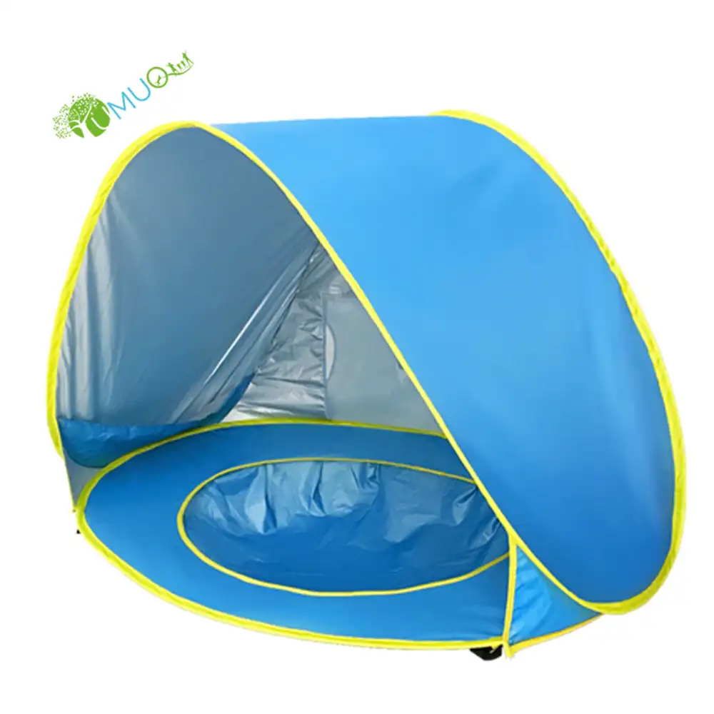 YumuQ 50 + protezione UV Baby Beach Shark tenda con piscina, tenda da sole impermeabile tenda da spiaggia con riparo portatile per bambino