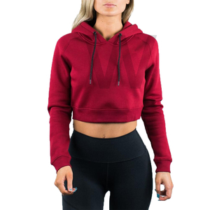 Top con capucha conjunto venta al por mayor top Sudadera con capucha corta conjunto de Sudadera con capucha de las mujeres - Product Image 4