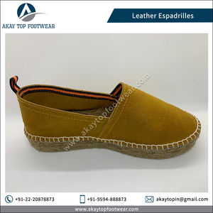 Alpargatas de cuero de verano sin cordones para mujer de fabricante de marca OEM, zapatos informales transpirables ligeros sin forro - Product Image 2