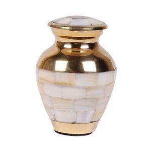 Urnas de cremación de Metal con acabado brillante para cenizas de mascotas, urnas de cremación de Metal decorativas, último diseñador - Product Image 1