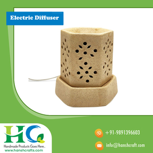 <b>Ceramic</b> Electric Essential Oil <b>Diffuser</b> |Handcrafted Aroma Oil Burner for Home Office Spa Yoga Relaxation Decor Wellness Therapy - Product Image 4