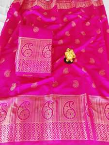 Ropa étnica Algodón Seda Sari Mujeres Use Prenda - Product Image 2