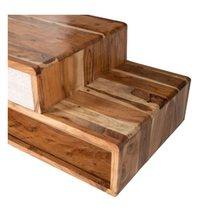 2ขั้นตอนใหม่โต๊ะกาแฟที่มีไม้เนื้อแข็งและโลหะหัตถกรรมเฟอร์นิเจอร์ตารางกลางแจ้งและโต๊ะรับประทานอาหารสำหรับใช้ในโรงแรมอื่น - Product Image 4