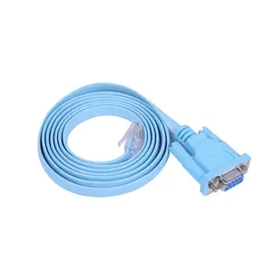 Cable Manufacturer DB9 Serial RS232 Port To RJ45 Cat5 Ethernet LAN Rollover Console Cable