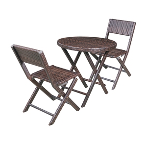 Juego de bistró moderno de 3 piezas, mesa de comedor de jardín de mimbre para exteriores, listo para enviar desde Vietnam, muebles de sala de estar - Product Image 1