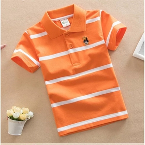 Polo a rayas para niños y niñas, ropa de colores combinados, venta al por mayor, servicio OEM - Product Image 3