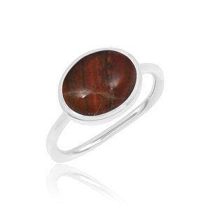 แหวนพลอยตาเสือสีแดง925คลาสสิกสำหรับเป็นของขวัญ - Product Image 1