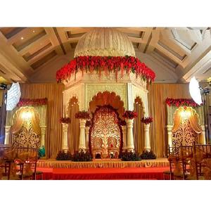 Decoración de Boda con Temática Real India, Mandap del Taj Mahal, Gran Mandap de Vidhi para Bodas de Maharajas, Hecho de Fibra - Product Image 1