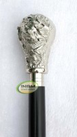 Kak — bâton de marche en bois de qualité supérieure, avec belle poignée gaufrée unique