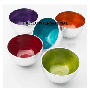 ชุดชามไอศกรีมทรงกลมเคลือบสี วัสดุไม้ อลูมิเนียม และโลหะ จำนวน 3 ใบ ชุดชามตกแต่งหรูหรา - Product Image 6