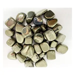 Attractive Green Color Crystal Stone Healing Pyrite A Tumbled Stones from Top Supplier