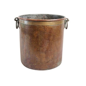 Maceta de Cobre con Asa, Calidad Superior, Forma Redonda, para Jardín o Terraza, a un Precio Asequible - Product Image 1