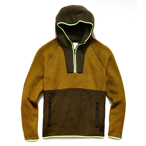 Sweats à capuche surdimensionnés et légers pour hommes en tissu solide et imprimé Vêtements d'hiver-Wholesale Supply Half Zip Hoodie - Product Image 4