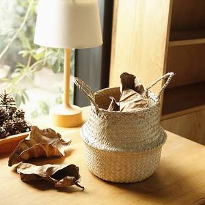 Panier de rangement de paille d'herbe de mer à bas prix, panier de rangement pliable de paille d'herbe de mer - Product Image 5