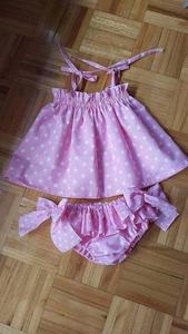 Ensemble de robe mignonne pour bébé fille-Dernière conception 2019 avec effet smocké - Product Image 4