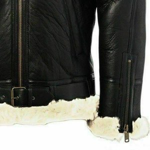 เสื้อแจ็กเก็ตขนสัตว์ Shearling หนังแกะแท้สำหรับผู้ชาย,เสื้อแจ็กเก็ตขนแกะสีดำจริงสำหรับฤดูหนาวเสื้อแจ็กเก็ตขนแกะสีน้ำตาล/ล่าสุดสำหรับฤดูหนาวปี2022 - Product Image 6