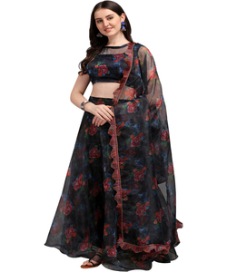 Designer indien coloré brodé travail manuel Lehenga Choli avec chemisier traditionnel personnalisé vêtements en gros ApparelGarment - Product Image 1