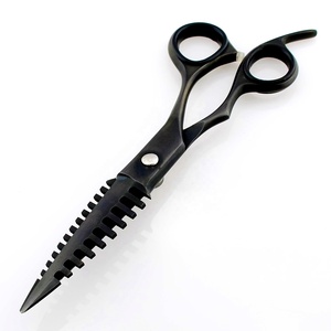 Handmade Chuyên Nghiệp Cắt Tóc Kéo Vàng Đen In Thép Xử Lý Dao Cạo Cạnh Sắc Nét Mịn Cắt Kéo Tóc Salon Nguồn Cung Cấp - Product Image 6