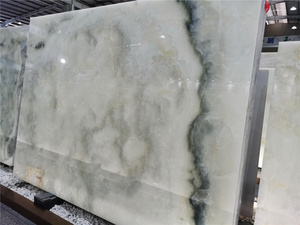 Wholesale Price Translucent <strong>White</strong> Jade Slab Polished Snow <strong>White</strong> Onyx <strong>Marble</strong> for Interior Wall - Product Image 2