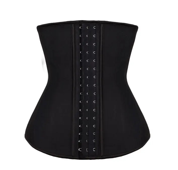 Corset 3 Haken Latex Taille Trainer 9 Stalen Botten XS-6XL Taille Trainer Corset Shapewear