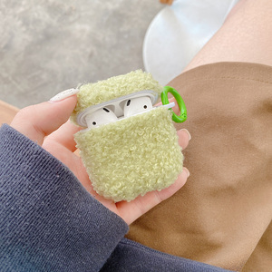 Suave peludo lindo cálido Mini funda esponjosa con llavero para <span class=keywords><strong>AirPods1</strong></span> 2 - Product Image 4