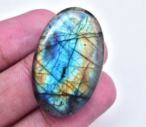 Cabochon en pierre précieuse naturelle, pierre gemme, Labradorite bleue naturelle, ample, pour la fabrication de bijoux, pendentif, gemme, vente en gros - Product Image 5