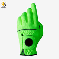 Gants de golf en cuir véritable imperméables de haute qualité, couleur personnalisée, durables, en peau de mouton souple, motif camouflage, pour gaucher, sport