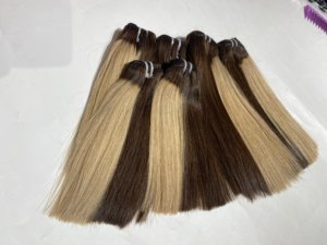 Michair ผมมนุษย์ผมเวียดนามเครื่องมัดผมแบบสานคู่โครงตรงเปียโน - Product Image 2