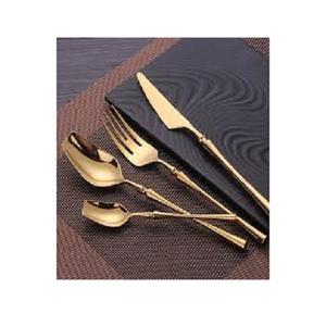 Ensemble de couverts de couleur or au design unique, ensemble de couverts en acier inoxydable de qualité supérieure pour les fournisseurs en gros - Product Image 4
