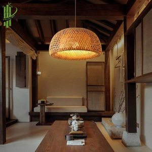 2022 Abat-jour en bambou et rotin de style bricolage antique fait à la main au Vietnam avec motif de modèle d'ange sculpté - Product Image 6