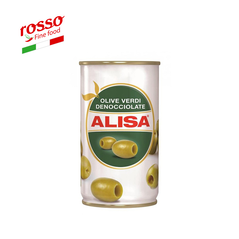 Alisa-aceitunas verdes escurridas, aceitunas jugosas dulces y pulverizadas, hechas en España, 340 G/150G, 24 meses