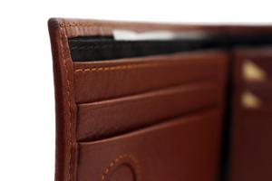 Cartera de cuero genuino hecha a mano de dos pliegues para hombre, cartera hecha a mano delgada de calidad Premium, hecha a mano, hecha en Turquía - Product Image 6