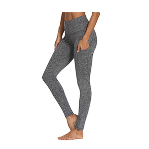 2025 nouveau Style femmes gris taille haute Leggings extensible confortable tissu pour Gym Fitness Wear - Product Image 3