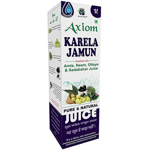 Axiom Ayurveda Karela Jamun Swaras 1000มล.-น้ำเกรละ-น้ำ Jamun-น้ำสมุนไพรเพื่อสุขภาพ