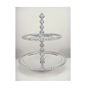 Perles en aluminium Perles Support à gâteau à 2 niveaux pour décoration de table - Product Image 1