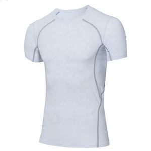 Camiseta Deportiva de Compresión para Hombre, Personalizable, de Spandex/Poliéster, Manga Corta, con Impresión por Transferencia de Calor, Servicio OEM - Product Image 3