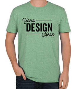 Camiseta ajustada gris brezo Bella Canvas Tri-blend camiseta Diseña tu propio logotipo personalizado camisetas de manga corta - Product Image 6