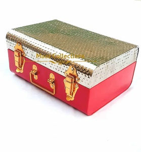 ซัพพลายเออร์ของกล่องลำต้นโลหะตั้งสองทำด้วยมือหรูหราแฟนซีจัดเก็บภาชนะแบบดั้งเดิมออกแบบกล่องลำต้นราคาไม่แพง - Product Image 5