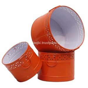 Metal Garden Planter Flower Pots with Handles