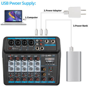 Console de mixage Audio <span class=keywords><strong>U6</strong></span> v, Mini Console USB à 6 canaux, connexion sans fil, contrôleur pour Mixer DJ - Product Image 3