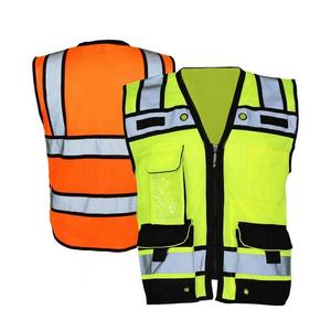 Chaleco de seguridad reflectante de alta visibilidad para construcción en carretera, chaleco de seguridad con bolsillos, hecho a medida - Product Image 1