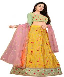 Designer georgette soie impression numérique lehenga avec choil séquence dentelle travail dupatta mariage porter meilleur prix textile vêtement vêtements - Product Image 2