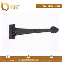 Charnières de porte en fer forgé noir antique de 300 mm, design européen, garantie 5 ans, prix bas, best-seller Bespoke Impex
