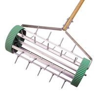 Outil d'entretien de pelouse, aérateur et scarificateur de jardin avec profondeurs réglables en 3 niveaux (63/69/75 mm) et largeur de coupe de 400 mm