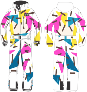 Combinaison de neige de course de Ski de qualité supérieure, neige rétro, personnalisée, imperméable avec fermeture Extra à glissière, doublure en maille, respirante, nouvelle collection - Product Image 2