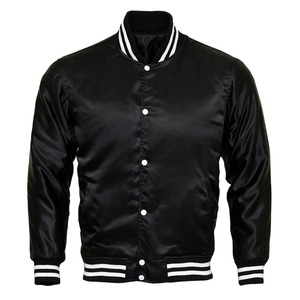 แจ็คเก็ตบอมเบอร์ผ้าซาตินปักลายตามสั่ง ซิป ระบายอากาศ ไซส์ใหญ่ สำหรับฤดูหนาว ขายส่ง - Product Image 1