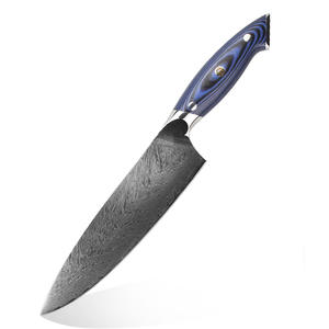 Custom Hand Forged Damascus <b>Kitchen</b> Chef <b>Knife</b> With Leather sheath cover (smk1971) - Product Image 6