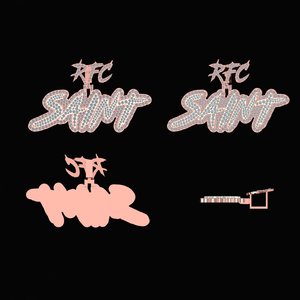 Hip Hop Custom Moissanite Pendant Initial <b>Letter</b> Design 925 <b>Silver</b> Name Iced Out VVS Moissanite Pendant Men Baguette <b>Necklace</b> - Product Image 5